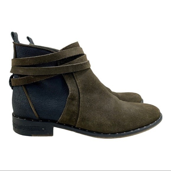 Freda Salvador Dream Wrap Brown Suede Booties Boots 8.5 - Picture 2 of 10